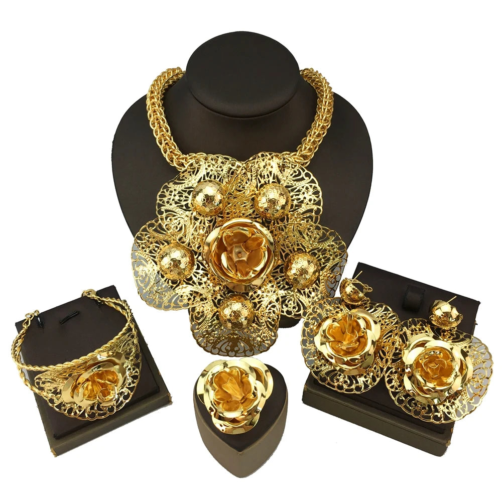 Bold Brazilian Jewelry Sets Bridal Jewelry Sets for Women Party Wedding