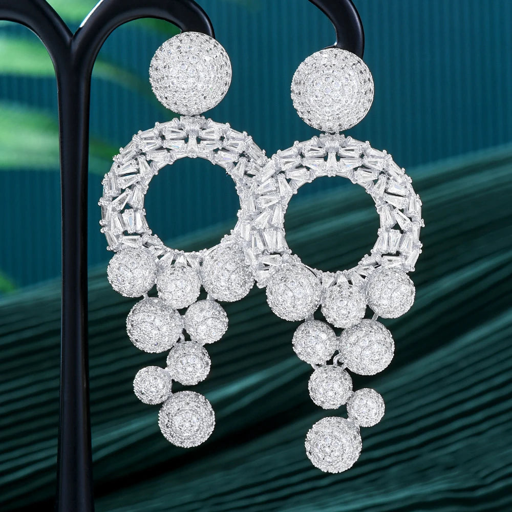 Original Luxury Pendant Earrings for Women Bridal Wedding Gift
