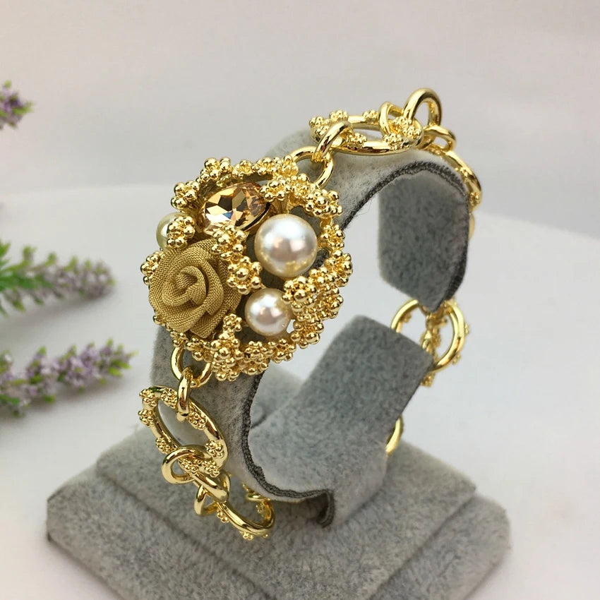  Bracelet Dubai Women's Jewelry Brazilian Gold Plated Wedding