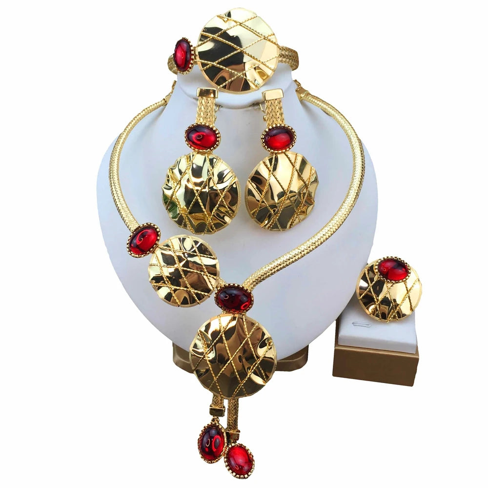 Latest  Brazilian Jewelry Sets High Quality Big  Jewelry  for Women Party Gift