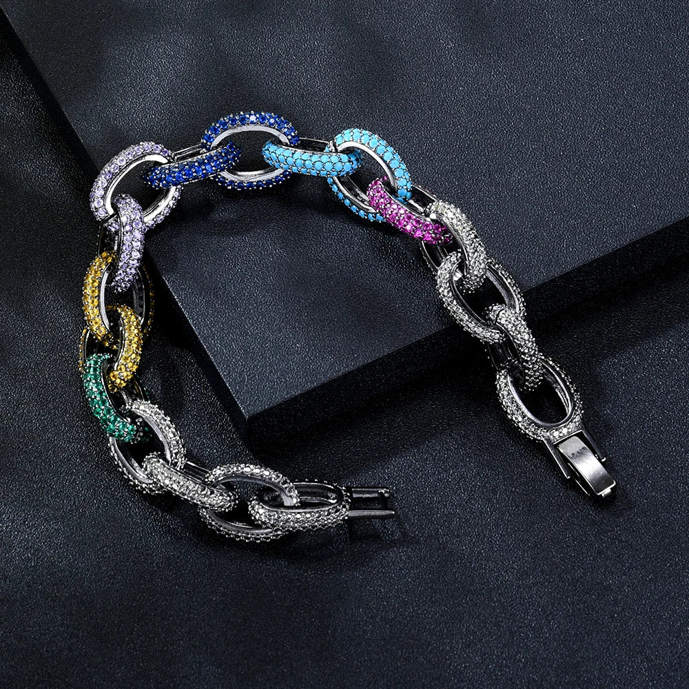 Fashion New Trendy Luxury Necklace Bracelet 2pcs Set For Women