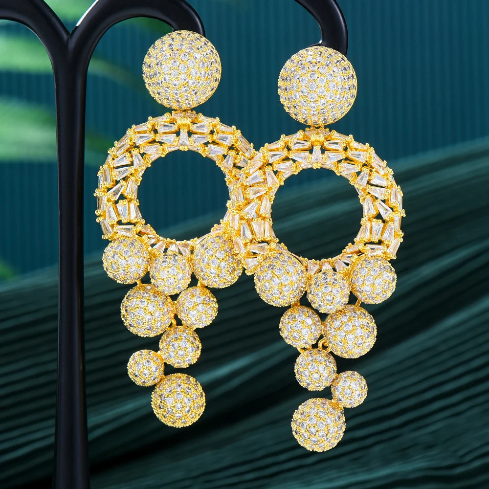 Original Luxury Pendant Earrings for Women Bridal Wedding Gift
