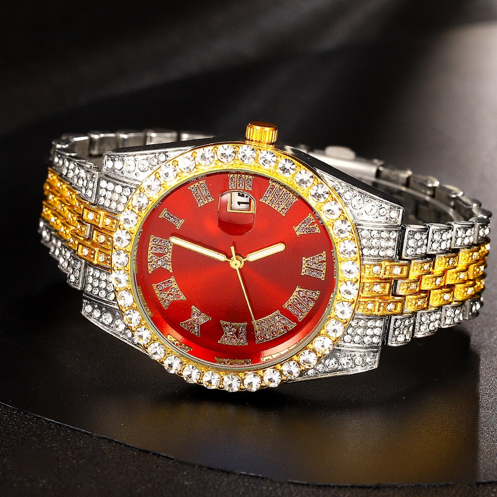 Iced Out Watch Men Luxury Brand Full Diamond Mens Watches