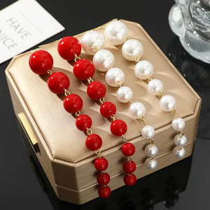 1 Pair Long Bohemian Temperament Alloy With Imitation Pearl  Earrings - Gofaer  Finds store!