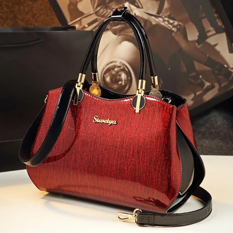 Fashionable Women Shoulder Boston Bag Luxury Noble Flower Handbag