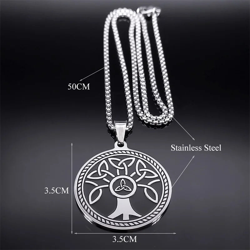 Witch Celtic Trinity Knot Necklace for Women Men