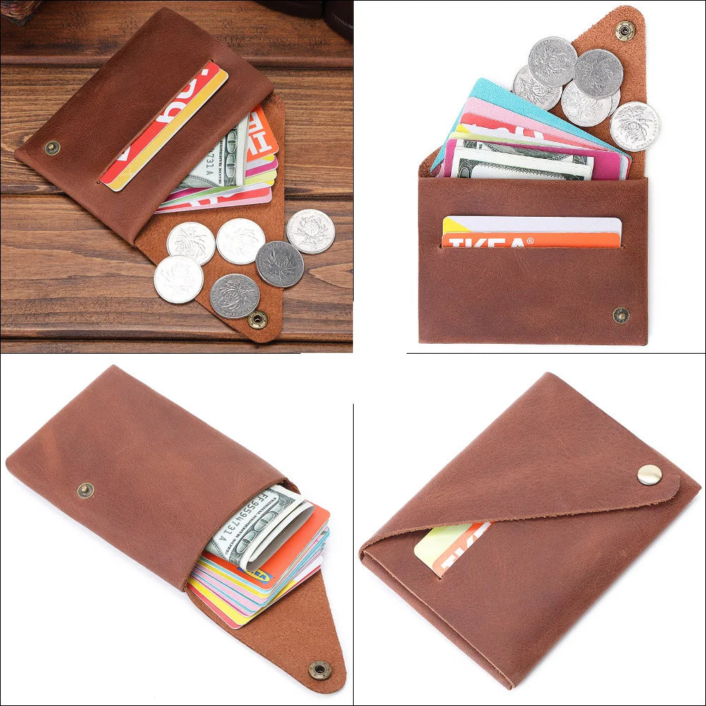 Genuine Leather Coin Purse Card Holder Wallet