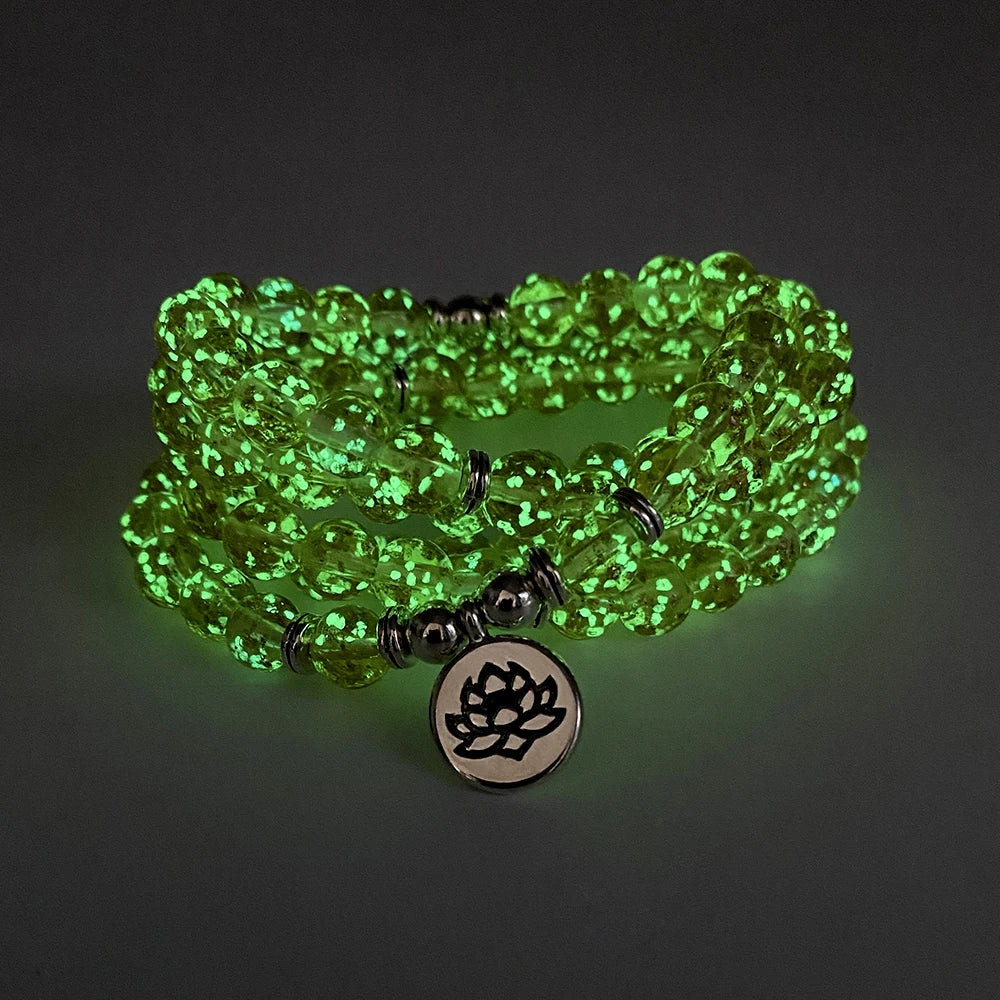 Women's Bracelets for healing and meditation, 8mm Bracelets Luminous Beads