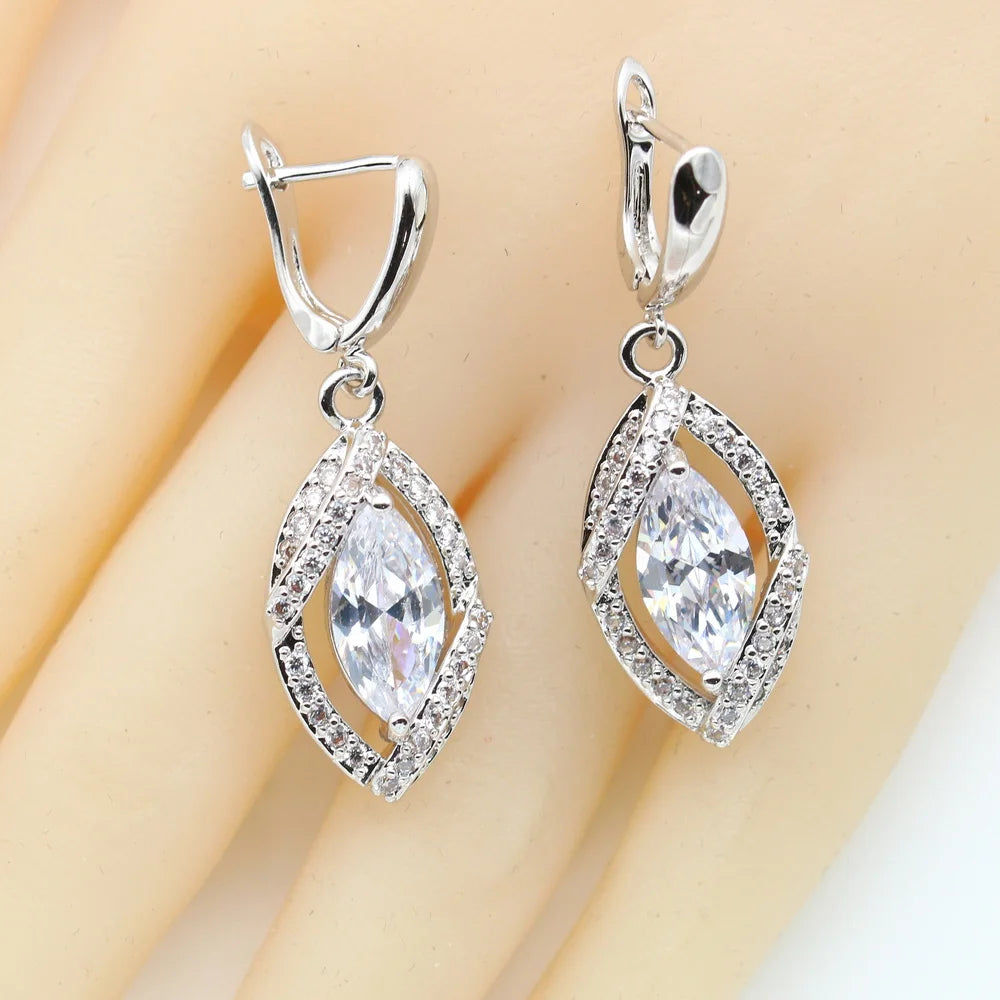 Crystal Bracelets Necklace Pendant Earrings Ring Party Gift