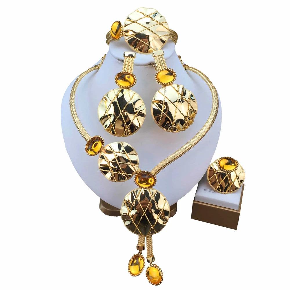 Latest  Brazilian Jewelry Sets High Quality Big  Jewelry  for Women Party Gift
