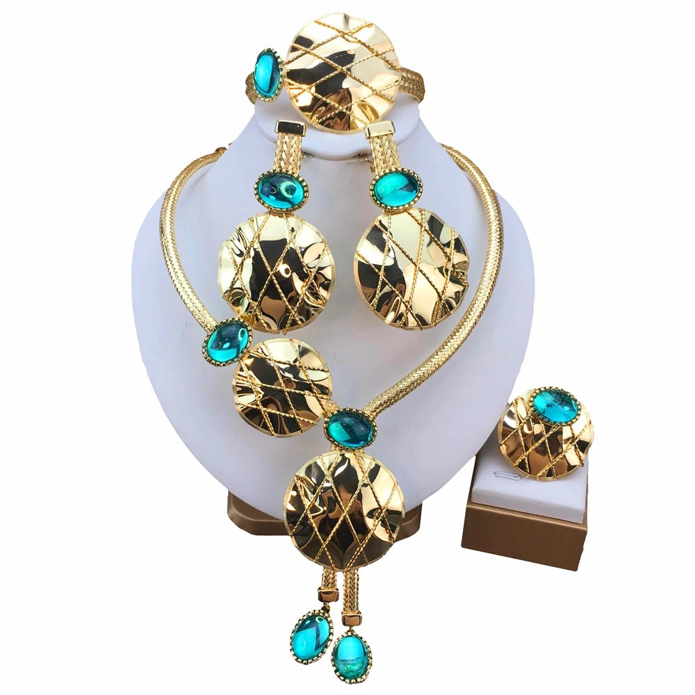 Latest  Brazilian Jewelry Sets High Quality Big  Jewelry  for Women Party Gift