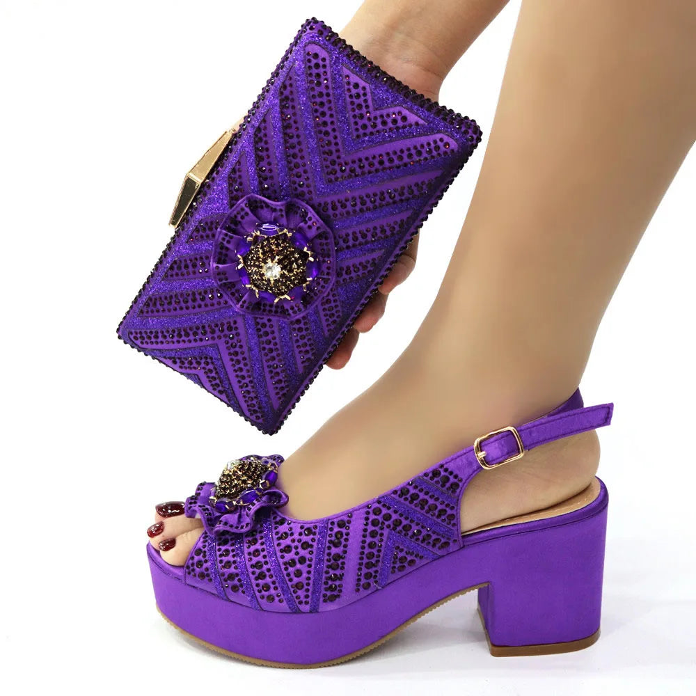 Newest Design Coffee Color Two Ways To Wear Fashion Shoes And Shoulder Bags