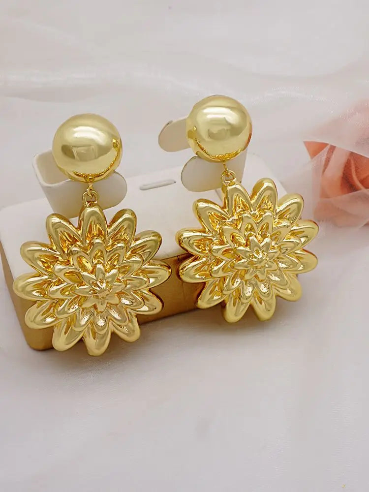 Fashion Jewelry Pendant Drop Earrings Bohemia Round Drop Copper Hoop Earrings