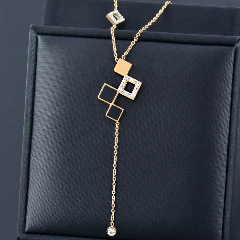 Fashion Stainless Steel Long Necklace For Women