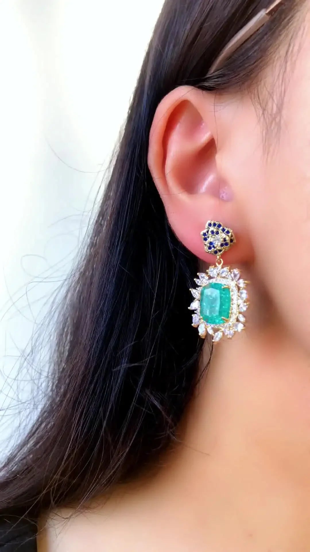 Luxury Shiny Square Drop Earrings for Women