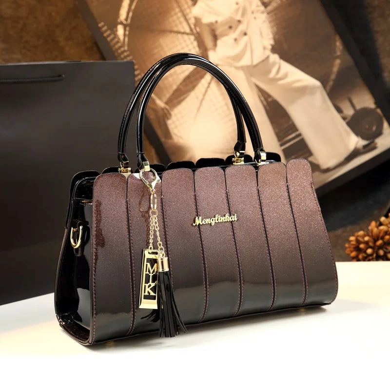 New Noble Style Women Gradient Ramp Top Handle Bag
