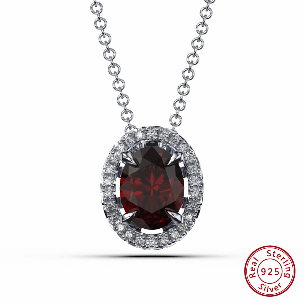 925 Sterling Silver 3 Colors Zirconia Pendant for Women