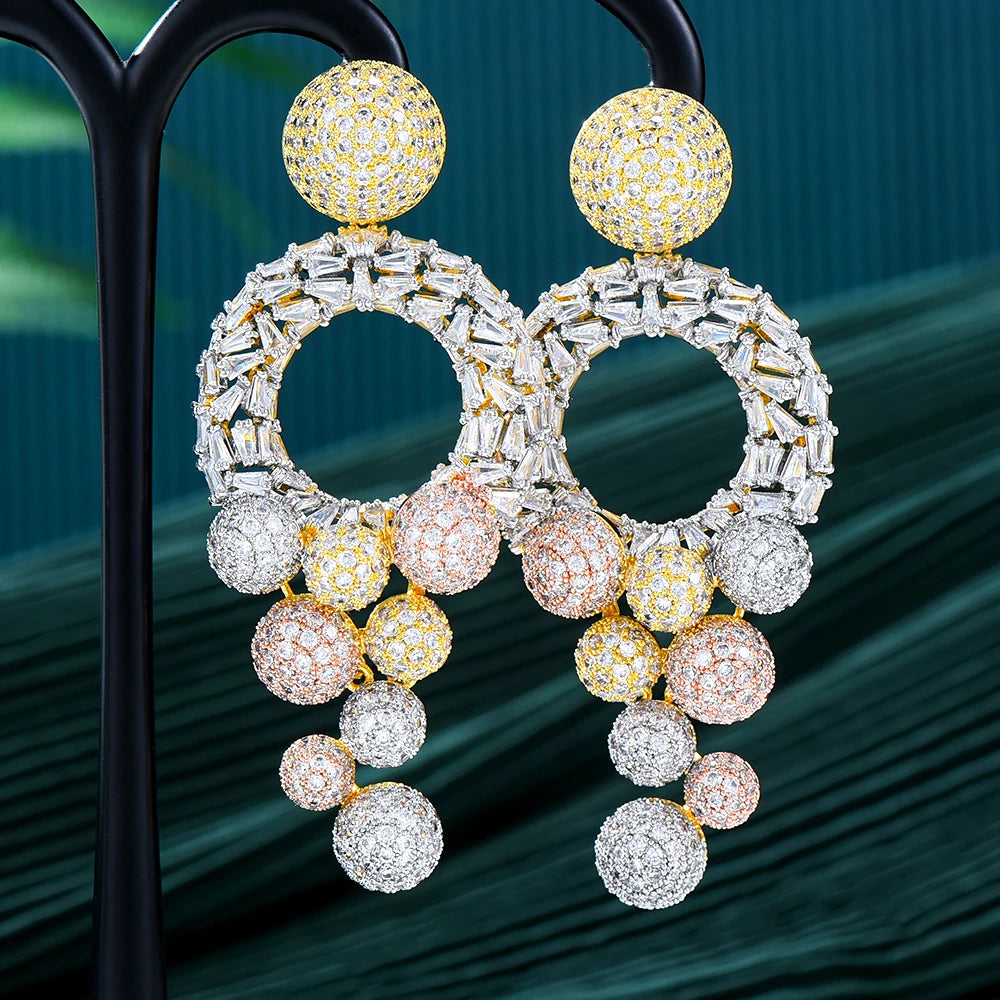  Original Luxury Pendant Earrings for Women Bridal Wedding Gift