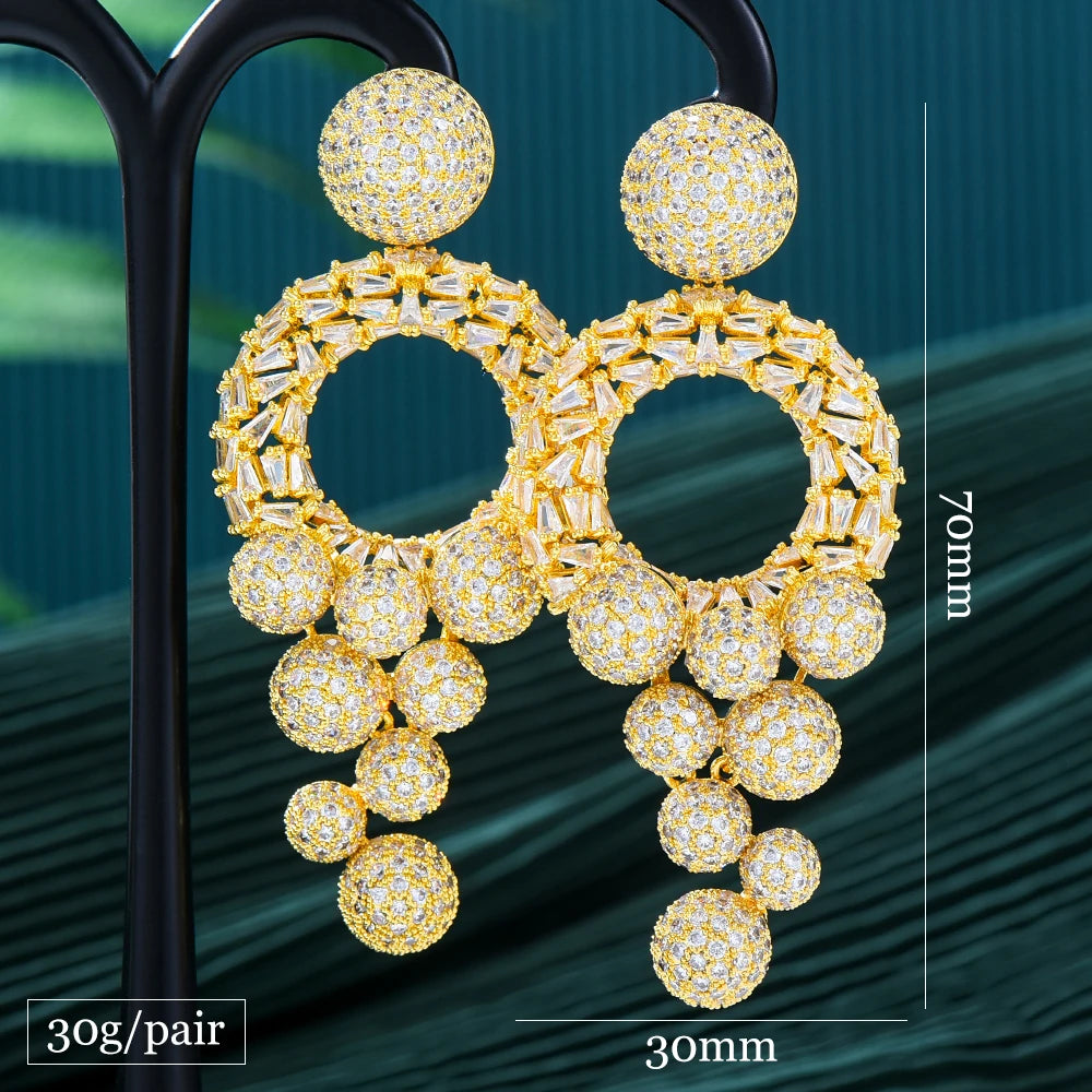 Original Luxury Pendant Earrings for Women Bridal Wedding Gift