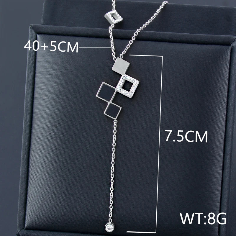 Fashion Stainless Steel Long Necklace For Women