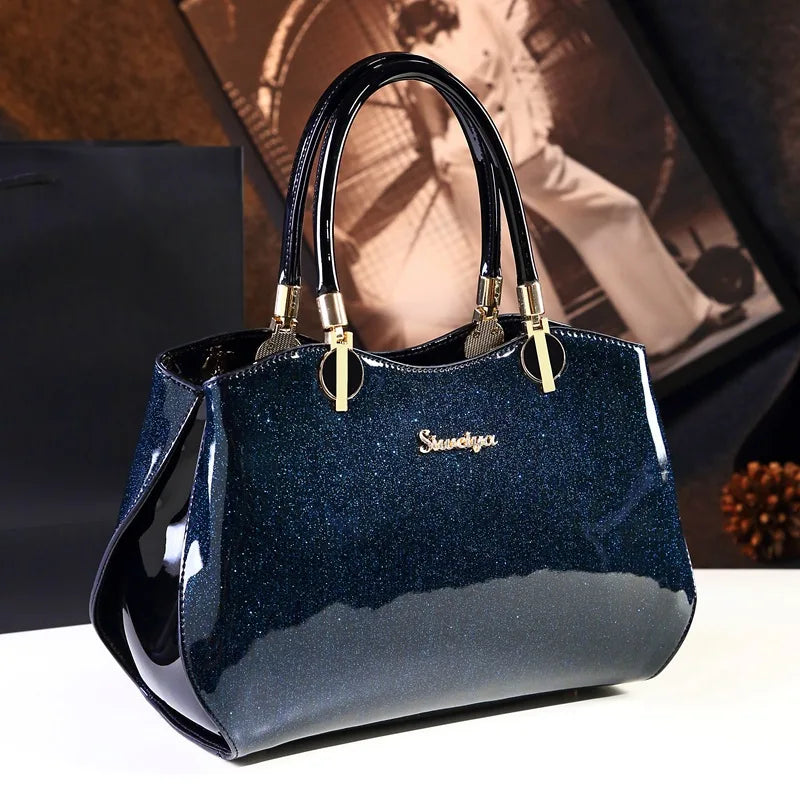 Fashionable Women Shoulder Boston Bag Luxury Noble Flower Handbag