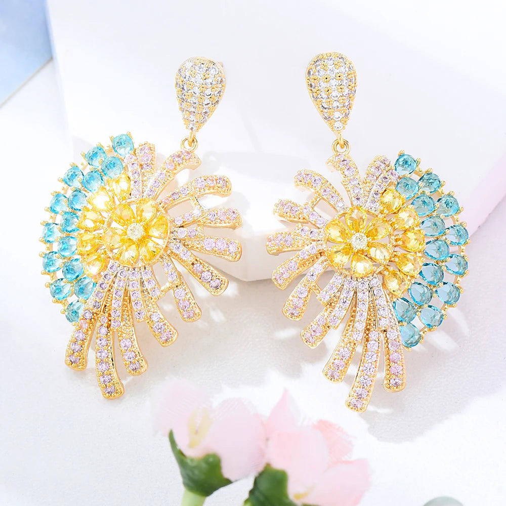 Trendy Frosted Stud Earrings Bohemia Long Pendant Earring Women