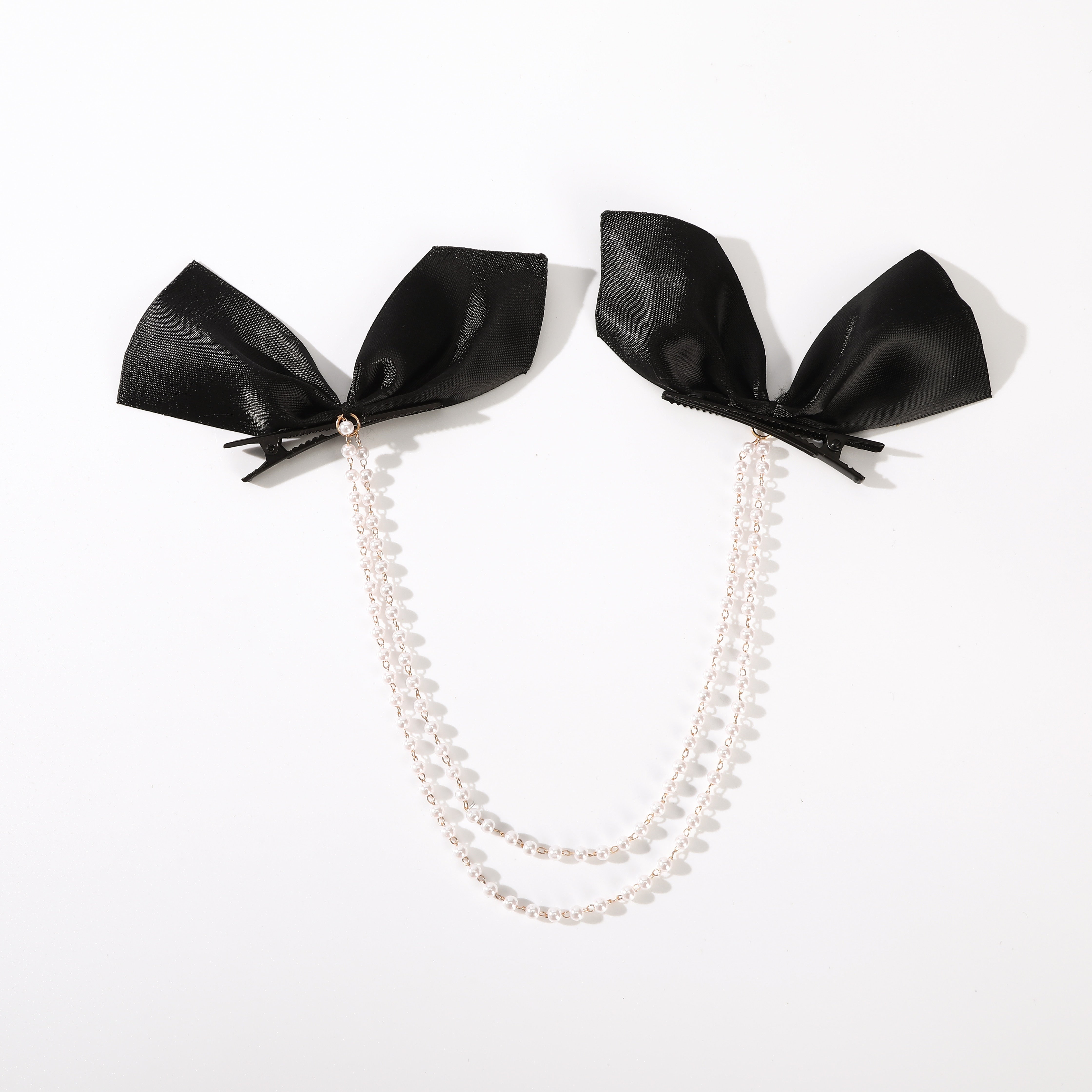 Tassel Elegant Vintage Bow Pearl Chain Hairpins Sweet Hair Decorate Headband Hair Clips