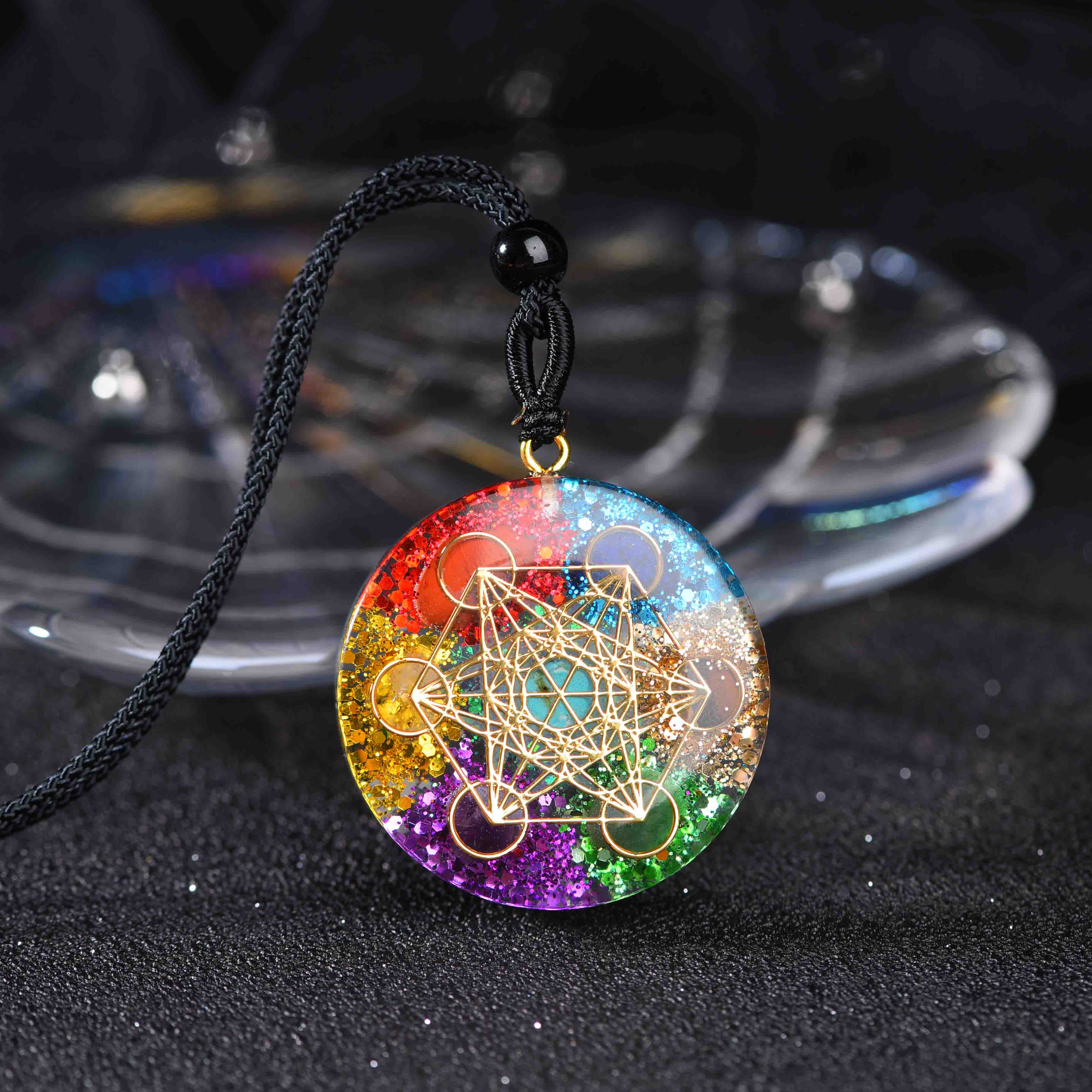 Orgonite Pendant- Sacred Geometry Chakra Necklace – Gofaer Finds store!