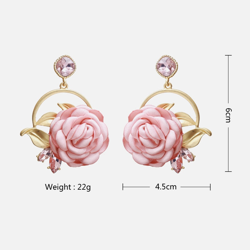 New Korea Fashion Pink Resin Beaded Drop Earrings – Gofaer Finds store!