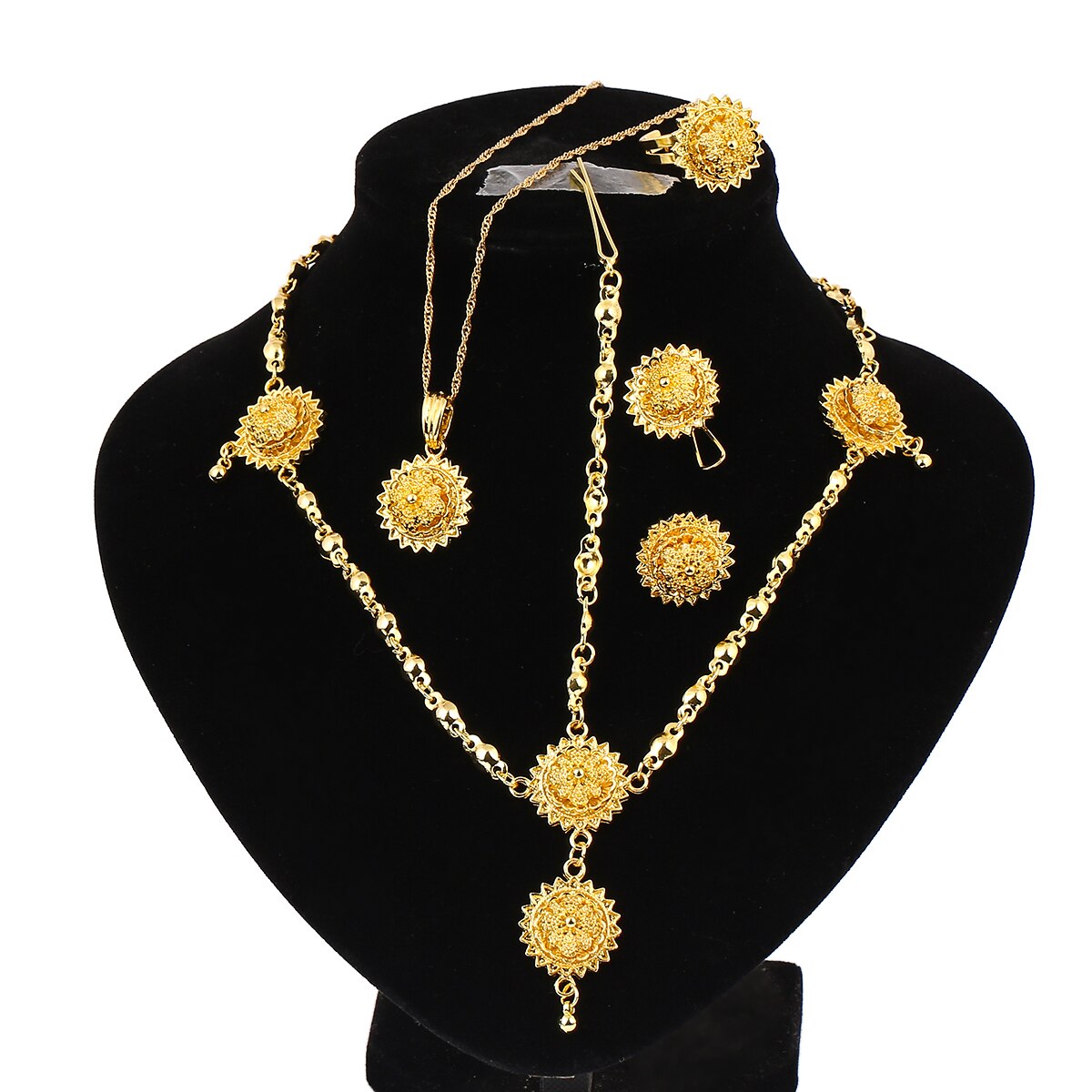 Gold Color For African Ethiopian Eritrean Habesha Jewelry Sets