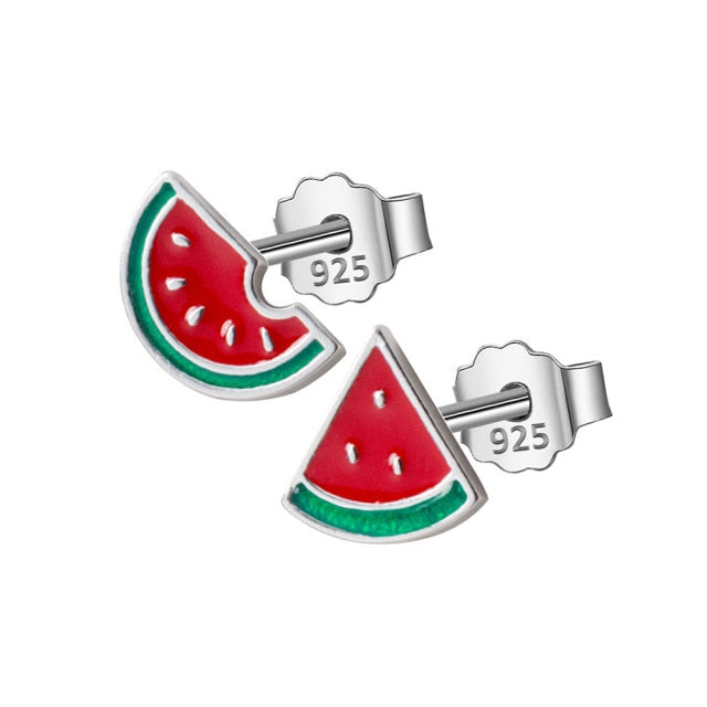 Fashion Cute Tiny Asymmetric Candy Letter Stud Earrings