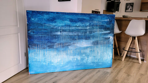 Auftragskunst, abstrakte Bilder, NEU 180 x 120 cm - Schlafendes Korallenriff - direkt versandfertig,korallenriff-bild-kunst, abstrakte Bilder kaufen ,