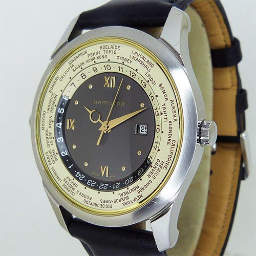 中古ハミルトン【HAMILTON】 8984 ワールドタイム 38ｍｍ QZ