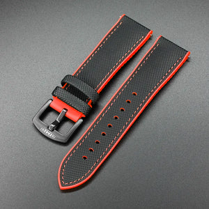Premium Red Rubber Strap - HMNWatch