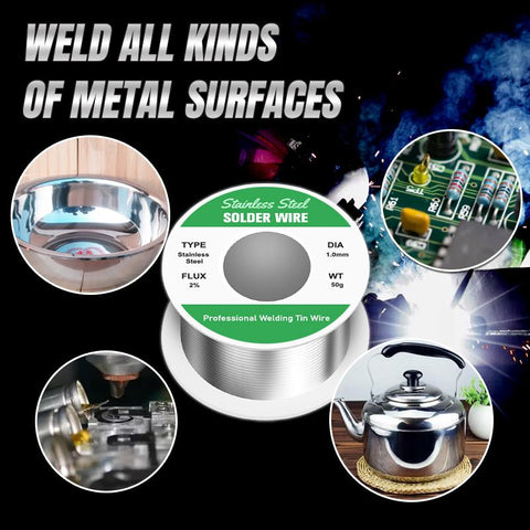 pipeliner welding hood 50g Stainless Steel Solder Wire Universal Welding Roll High Purity Low Fusion Less Smoke 1mm Hardware Tools soldering paste