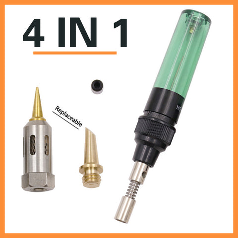 1300 Celsius Butane 4 In 1 Portable Soldering Iron Kit Welding Pen Burner Blow Torch Gas Soldering Iron Cordless Butane Tip Tool best soldering iron for electronics