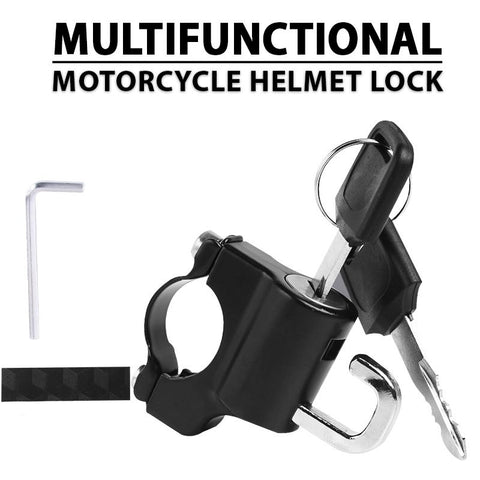 Motorcycle Handlebar Lock Durable Security Portable Anti-Theft Key Lock Helmet Lock Motorcycle Supplies welding hard hat