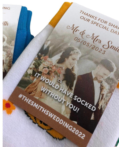 Stand Out Socks Unique & Quirky bespoke wedding day favours