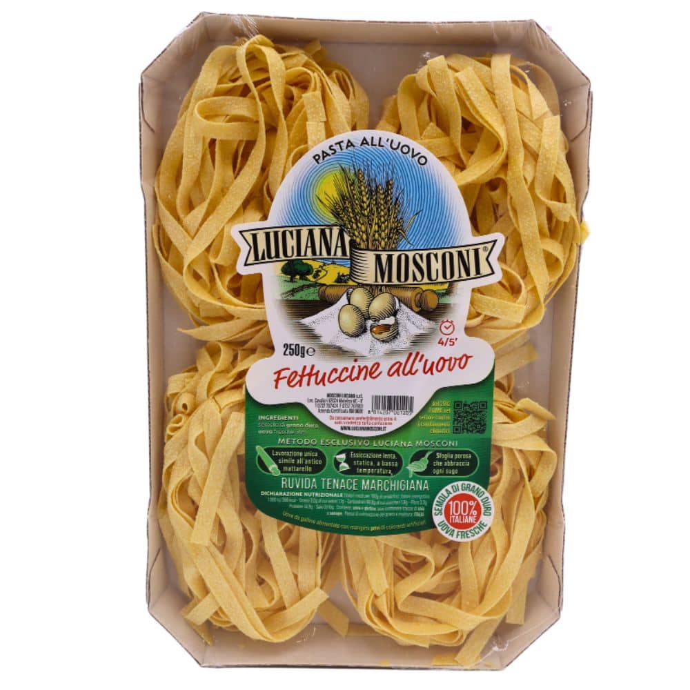 Luciana Mosconi Fettuccine Egg Pasta (250g) – Real Italiano