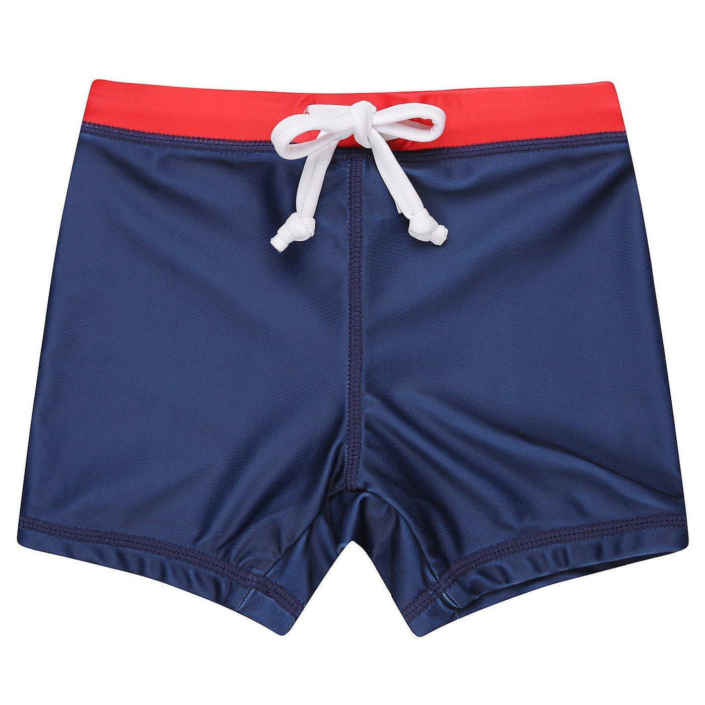 Sustainable Boys' Swim Briefs in Navy with Red Grenadine | Boys Swimwe ...