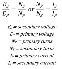 Turns ratio formula 1