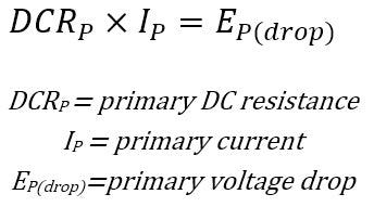 Primary Voltage Drop Formula