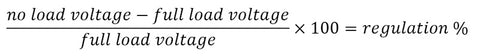 Voltage Regulation Formula