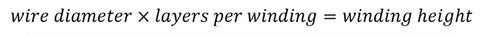 Winding Height Formula