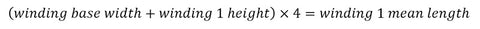 Winding 1 Mean Length Formula with a Square Tube or Bobbin