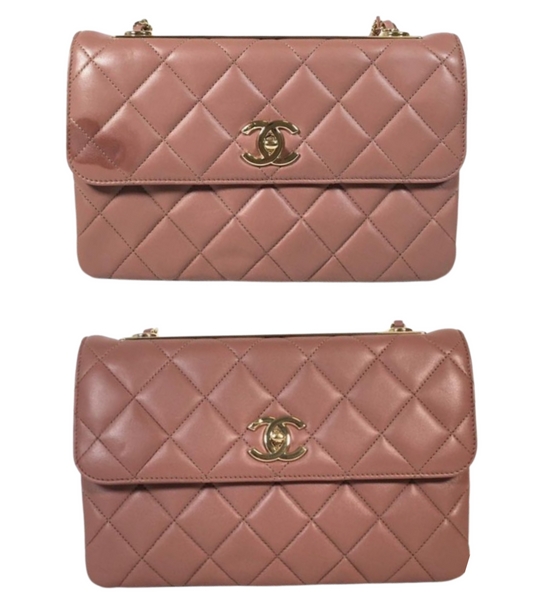 Chanel Metallic Leather Handbag Restoration & Spa  Leather goodies,  Leather repair, Leather handbags