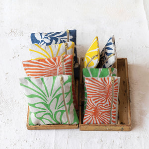Woven Cotton Printed Zip Pouch - Auden & Avery 