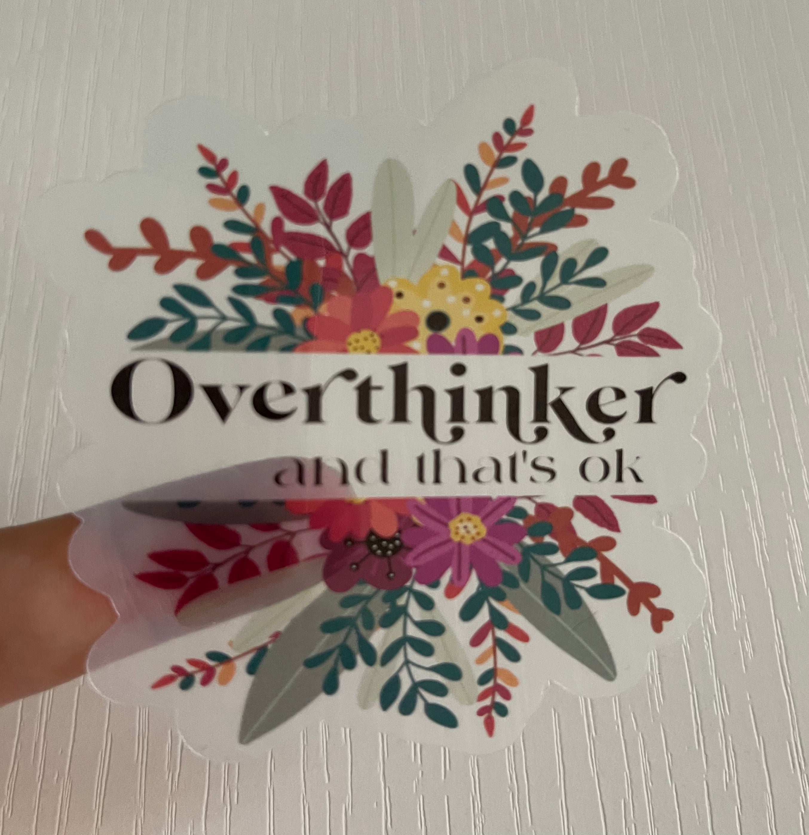 Clear Overthinker Sticker