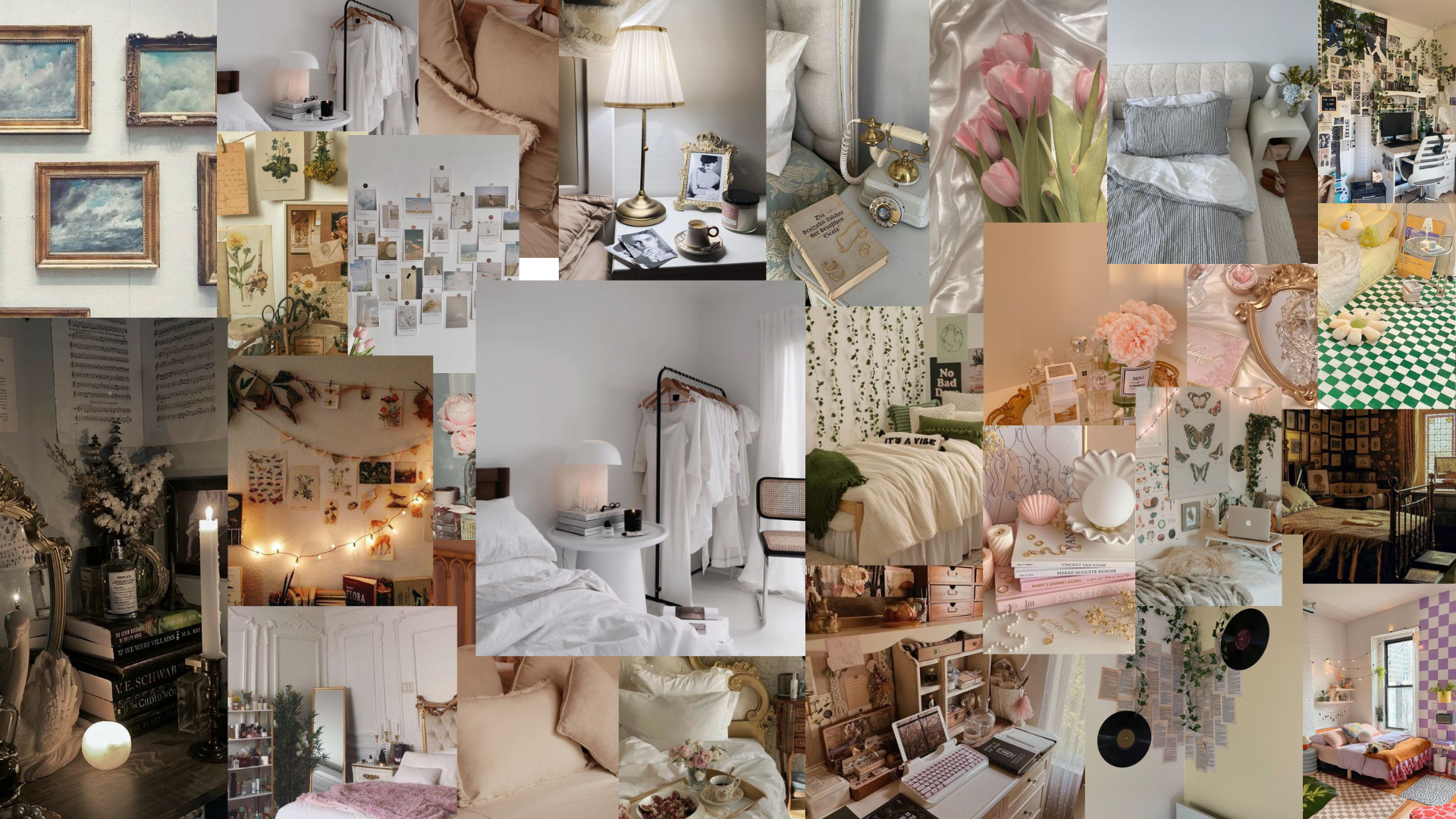 aesthetic rooms collage