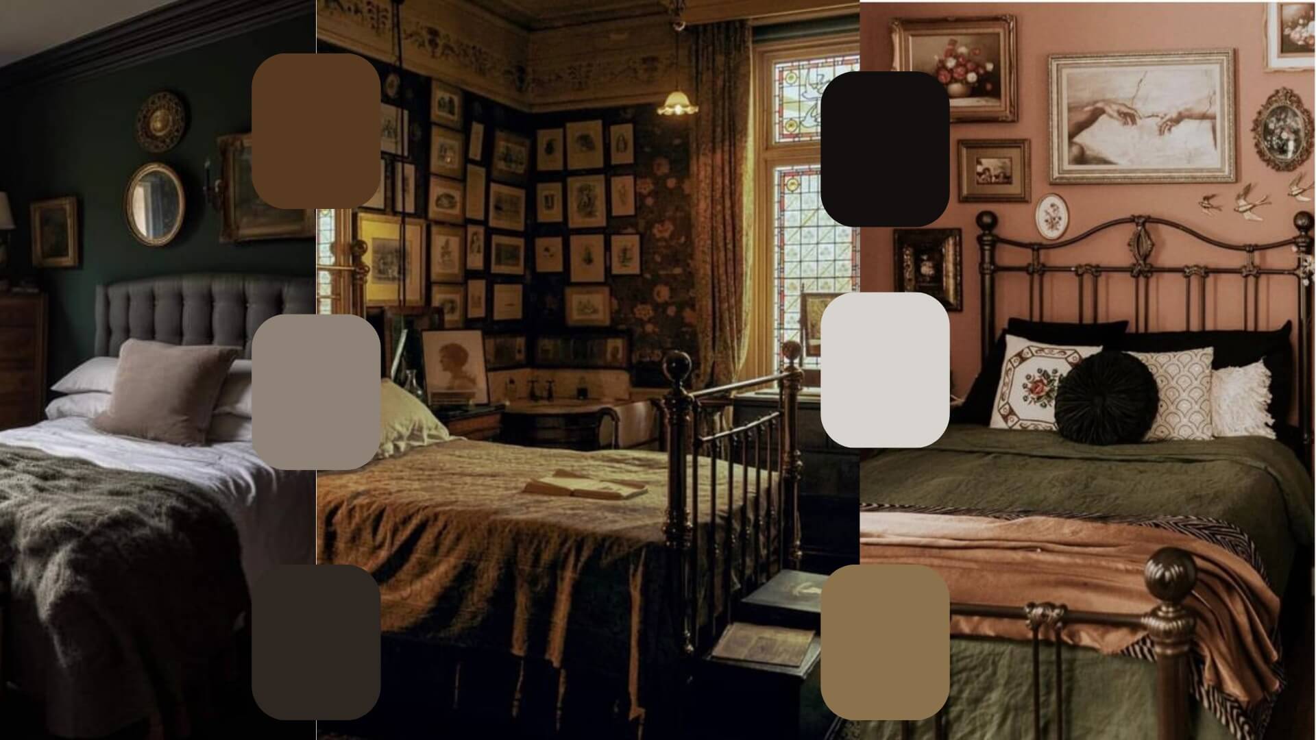 aesthetic bedding dark color palette